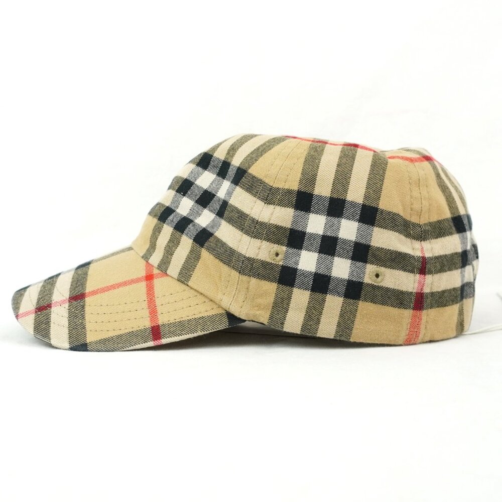 NWT Burberry Check Cotton Baseball Cap In Archive Beige - Unisex Size Small - Picture 2 of 10